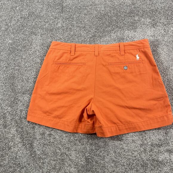 Polo Ralph Lauren Shorts Womens 8 Chino Cotton Pony Preppy Classic Orange - Picture 5 of 10